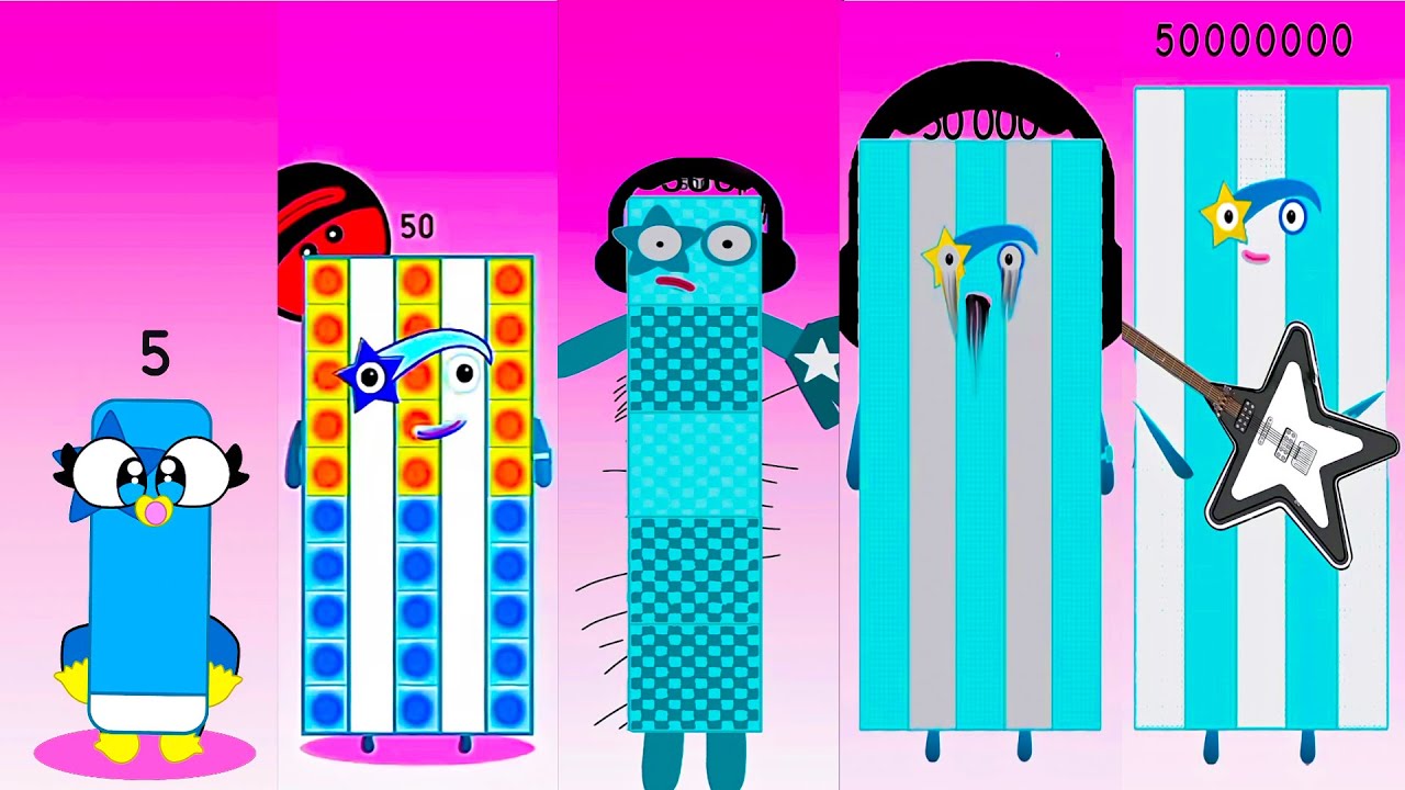 Sprunki OC ALL Numberblocks 05 - 50 M | Compilation Incredibox #sprunki #numberblock #wuhy