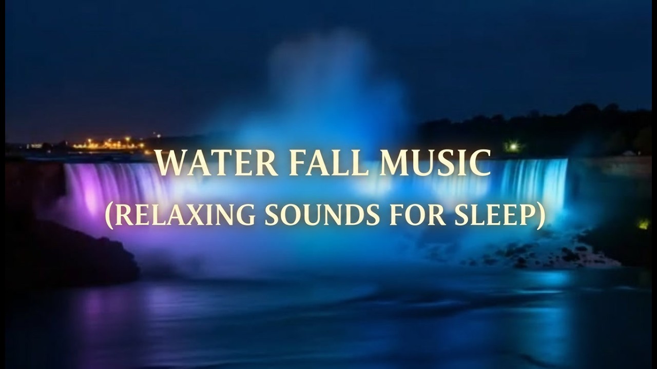 Niagara Falls Night View with Waterfall Sounds 🌙 8 Hours for Sleep, Relaxation & Study
