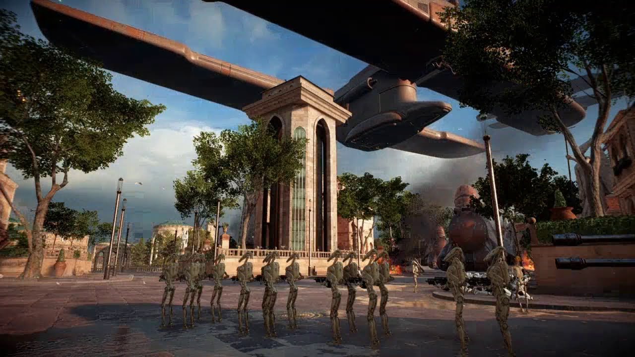 Star Wars Battlefront 2 Ambience - The Invasion of Naboo/Distance Battle [ASMR, Ambient Battles]