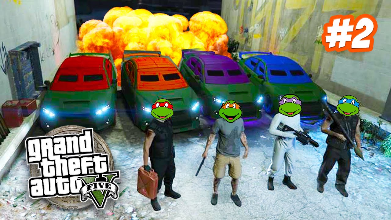 GTA 5 Online NINJA TURTLES Special #2!!! Teenage Mutant Ninja Turtles GTA Squad! (GTA 5 Gameplay)