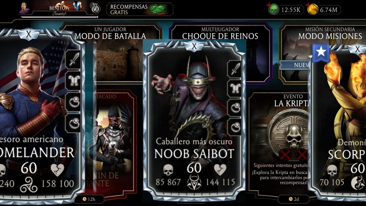 MK Mobile jugando torre de choques de reinos , noob , Scorpion , el lechero 🥵🤙