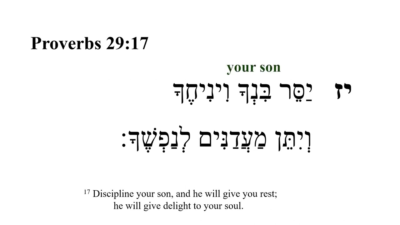 Proverbs 29 -- Hebrew Bible Speaker with English Captions