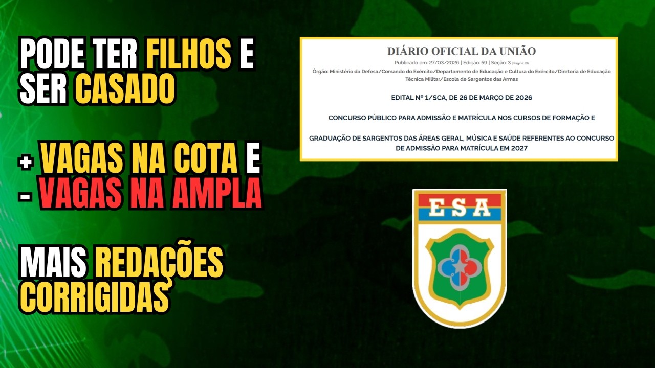 TODAS AS MUDAN&Ccedil;AS NO EDITAL DA ESA! (ESA 2026)