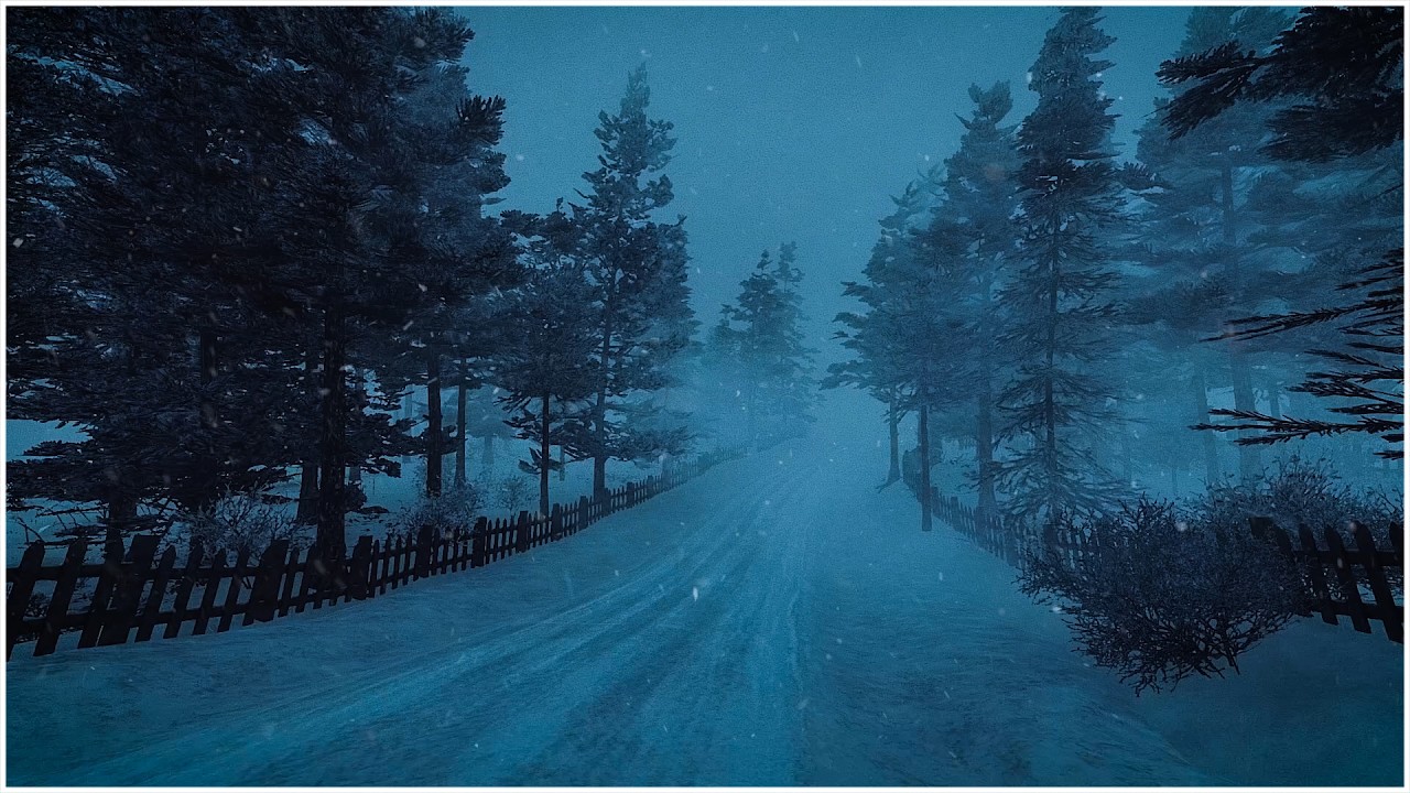 Gusty Blizzard & Raging Snowstorm Sounds for Sleeping in a Frosty Forest┇Severe Winter & Arctic Gale