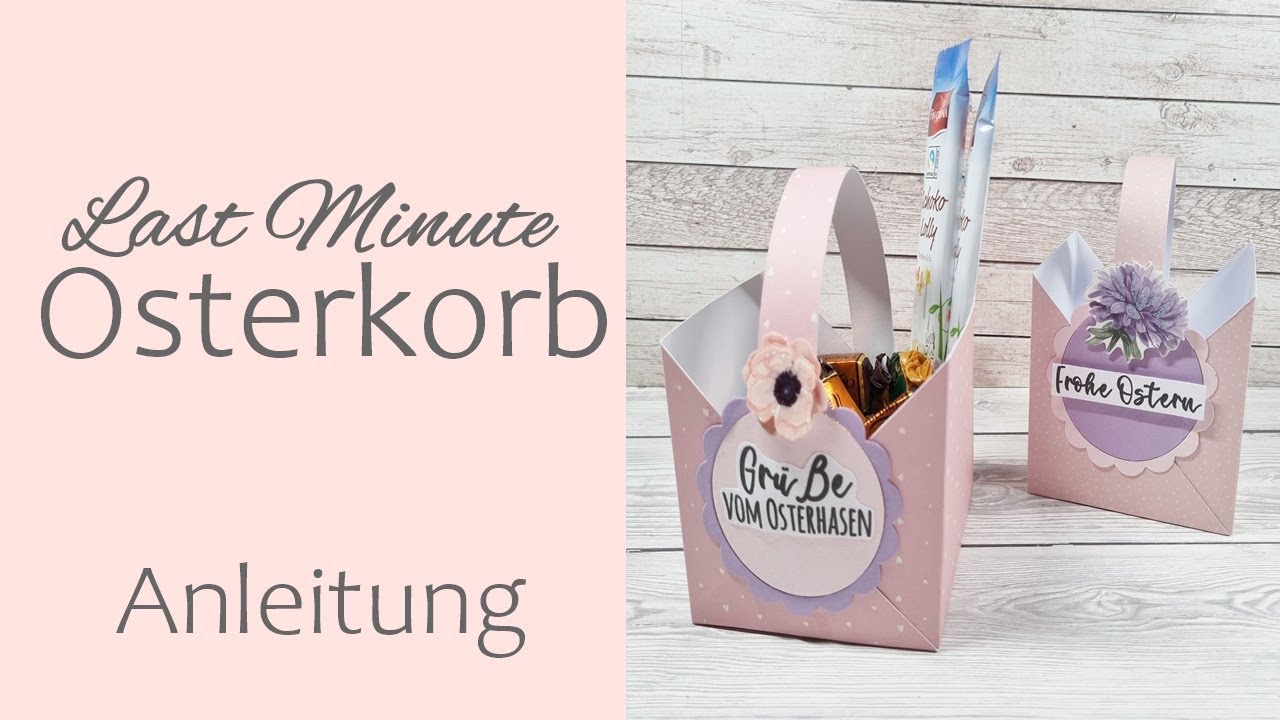 Last Minute ✿ Osterkorb basteln ✿ Osterdeko diy ✿ Bastelanleitung ✿ Easter DIY