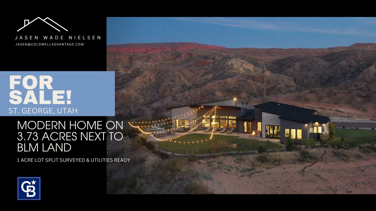 One-of-a-Kind Modern Home with Unobstructed Views and Private Access to BLM Land in St George, Utah