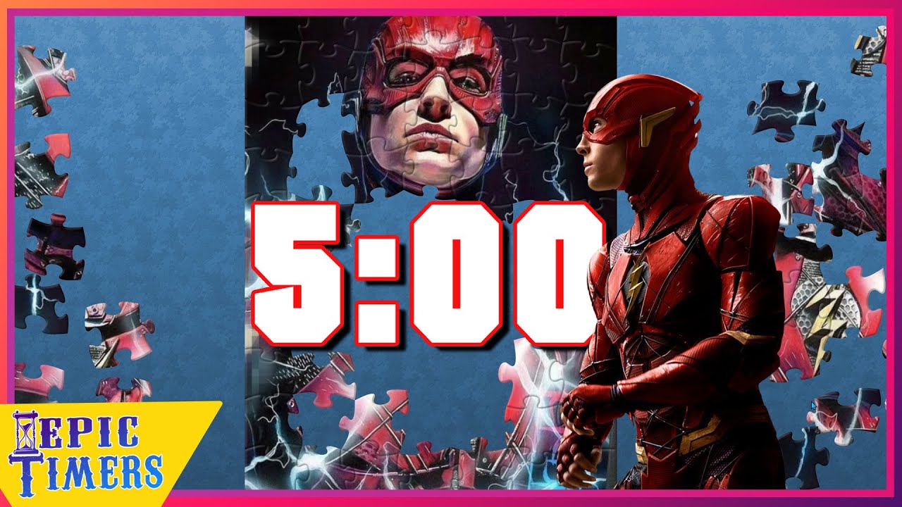 The Flash 5 minute Puzzle Timer with Music!