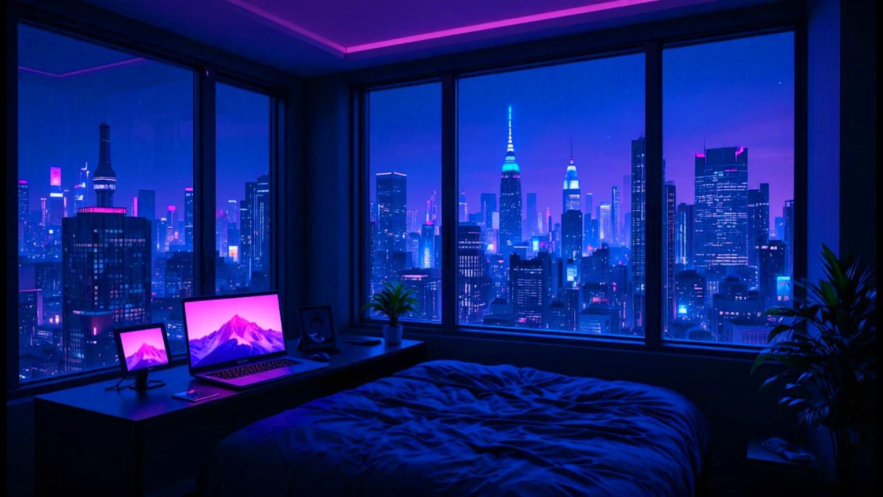 Lofi Rain & Neon Night Ambience 🌙 Chill Beats for Study, Work, Sleep & Relaxing Focus Music