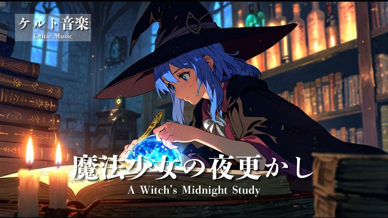 【ケルト音楽 - Celtic Music】魔法少女の夜更かし - A Witch’s Midnight Study｜冒険ファンタジー・異世界音楽【作業用・勉強用・睡眠用 BGM】