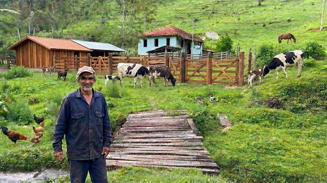 AOS 62 ANOS ELE NUNCA CASOU E VIVE SOZINHO NO SÍTIO