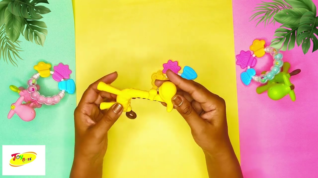 Baby Silicone Giraffe Shape Teether & Rattle Teether Combo Pack Of 2