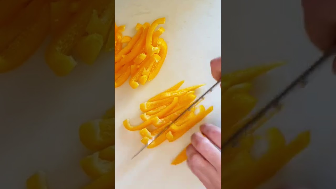 3 técnicas para cortar los pimientos y aprovecharlos al máximo #tecnicasdecorte #cocina #tutorial