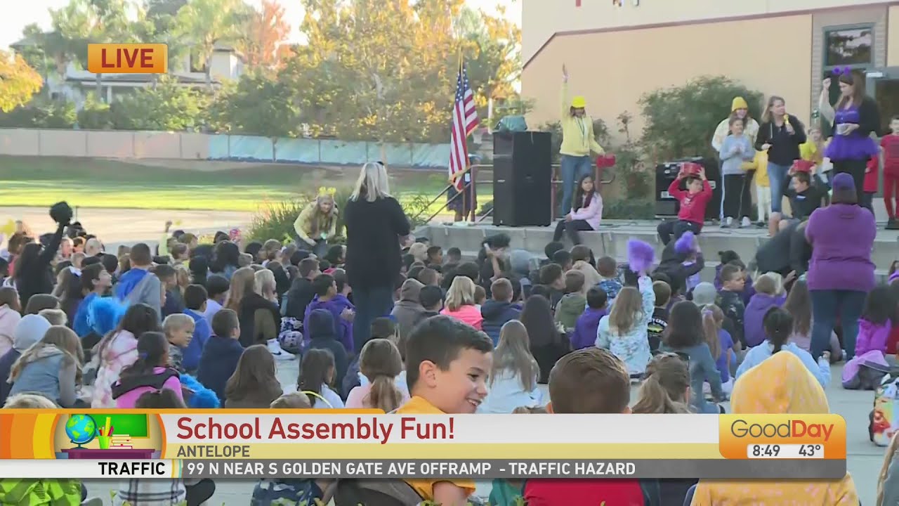School assembly fun at Olive Grove Elementary!