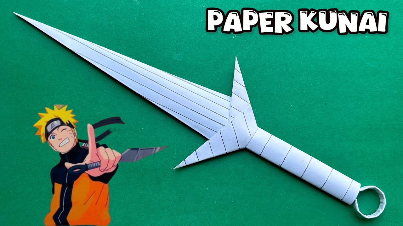 Dly | paper projects |how to make paper kunai minato |ninja kunai 
