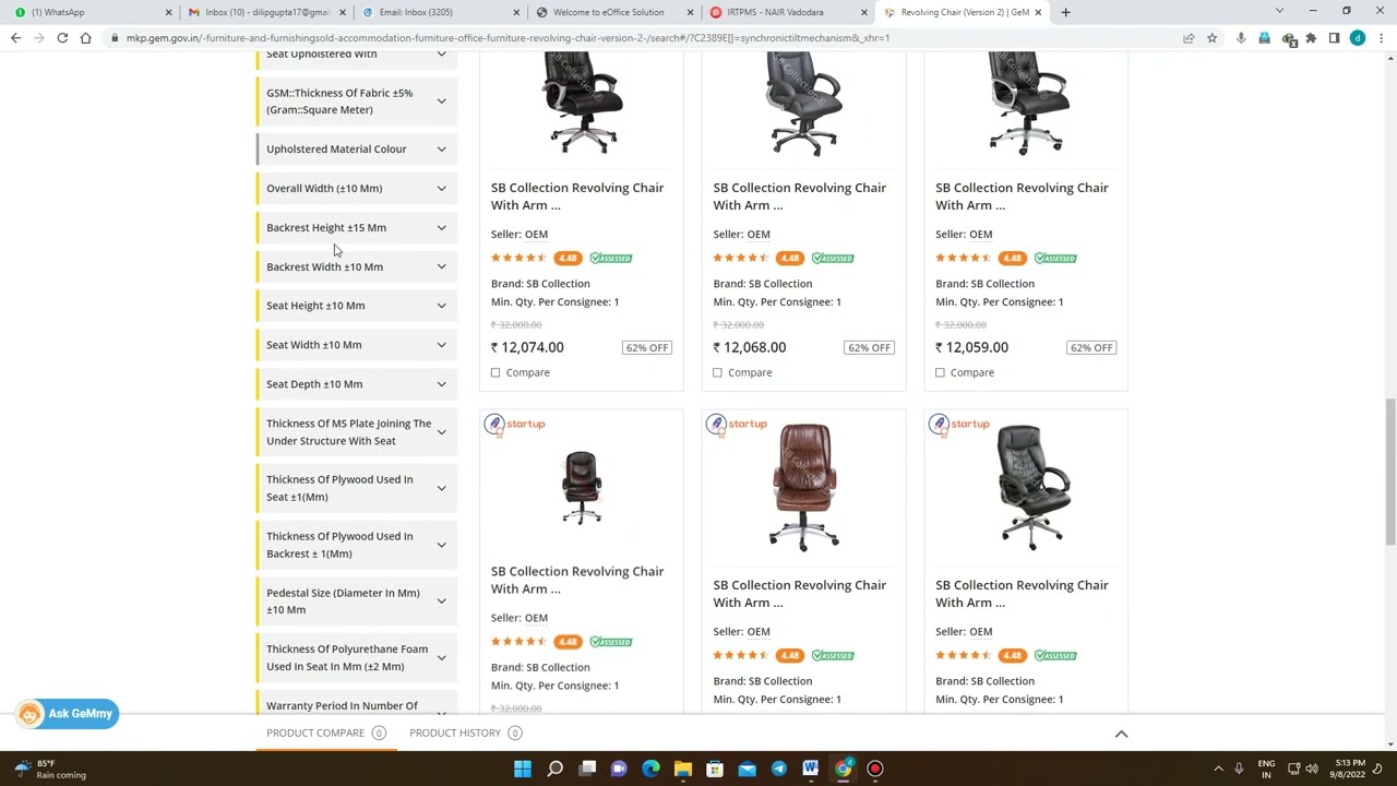 Direct order placement on GeM for less than 25,000