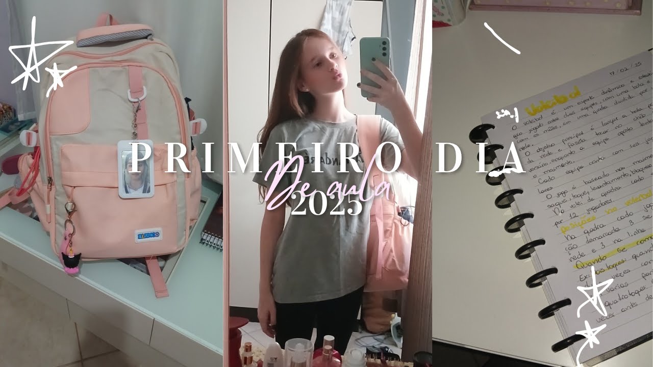 MEU PRIMEIRO DIA DE AULA 2025!!!- rotina