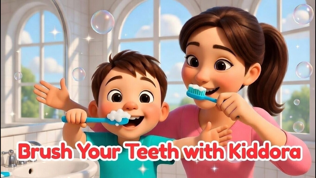 Brush Your Teeth Song for Kids | Healthy Habits Nursery Rhymes by Kiddora