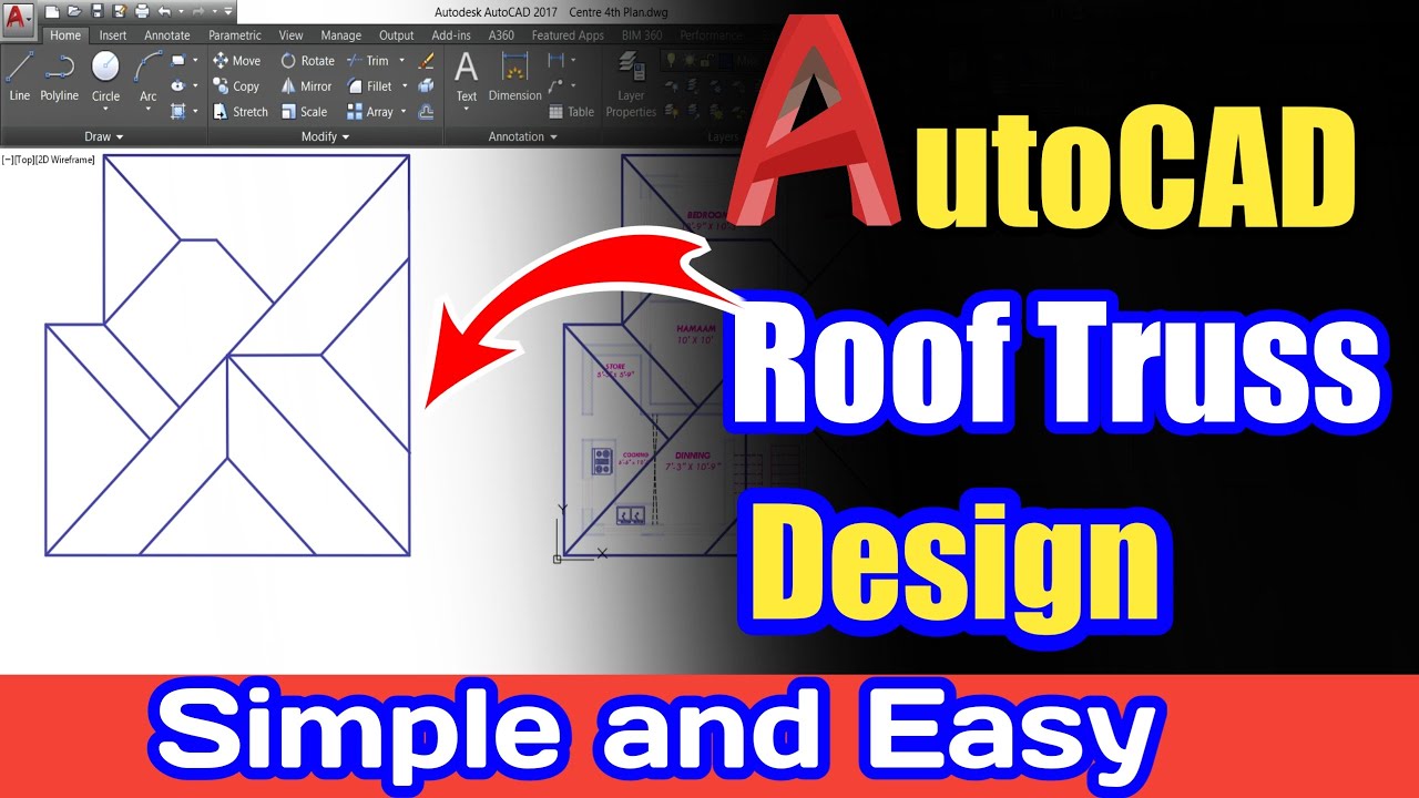 Roof Truss Design in Auto CAD | How Roof Truss is Designed in AutoCAD | Simple Easy to Understand