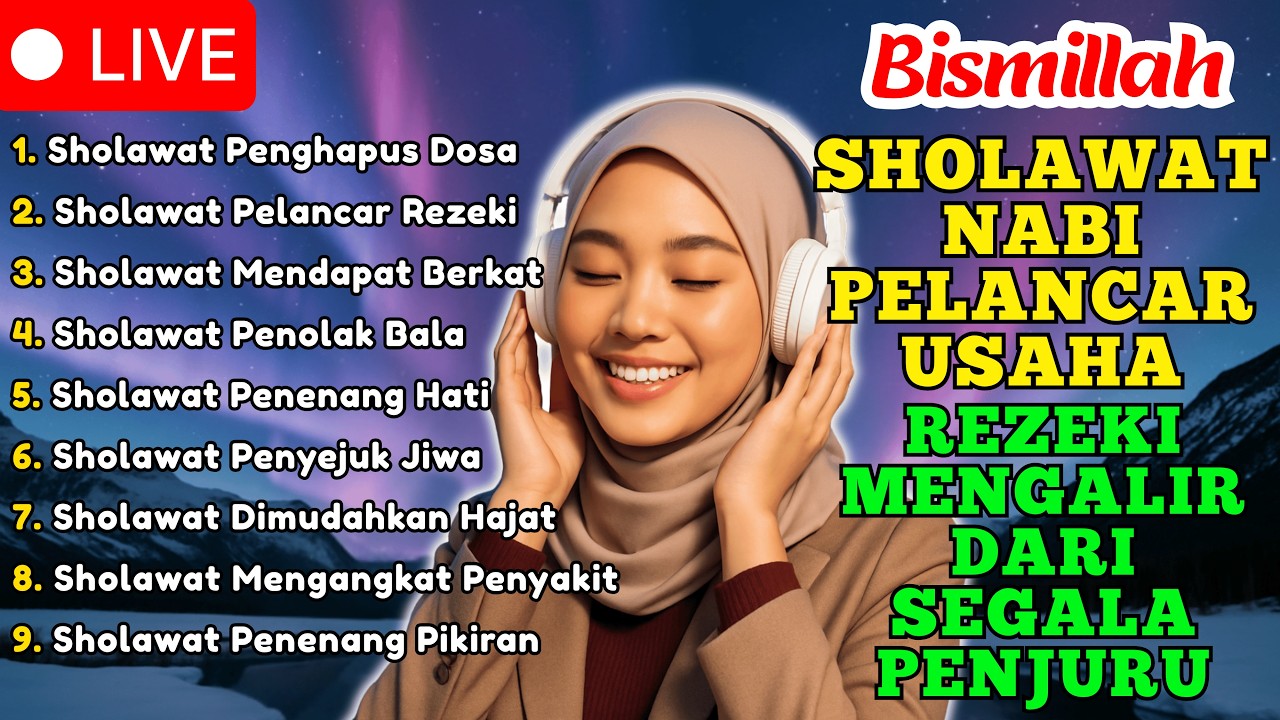 Shalawat Nabi Merdu SHALLALLAHU 'ALA MUHAMMAD SAW Sholawat Penarik Rezeki Penenang Hati