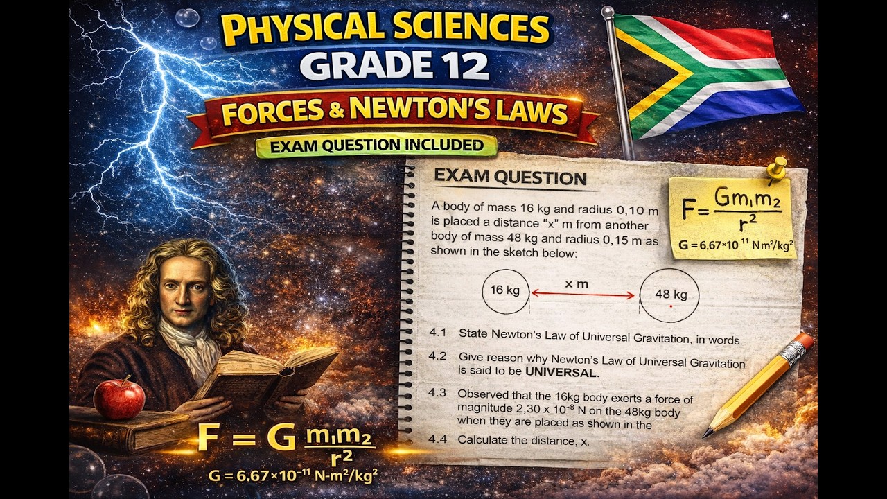 Grade 12 Forces Newtons Laws Exam @mathszoneafricanmotives