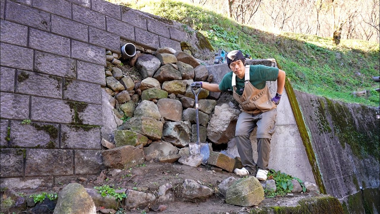 崩れた石垣をほぼ手作業で復旧してみた！