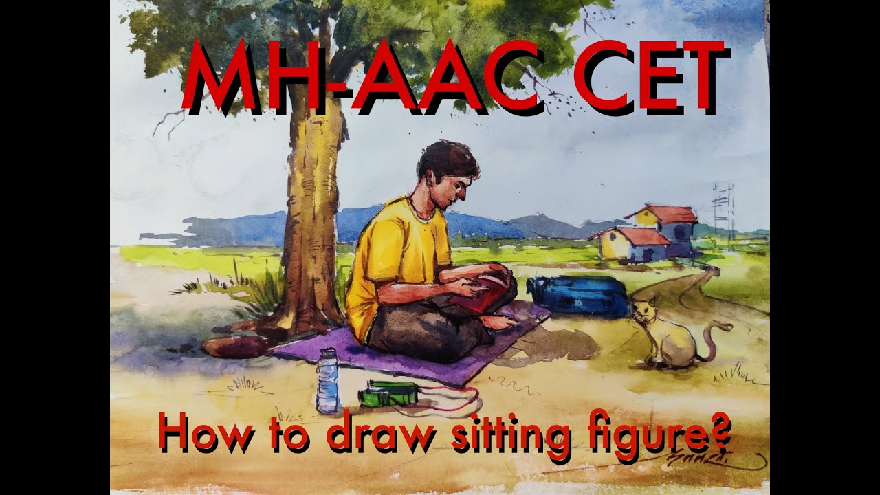 Memory Drawing | MH-AAC CET | How to draw sitting figure? Detail explained.