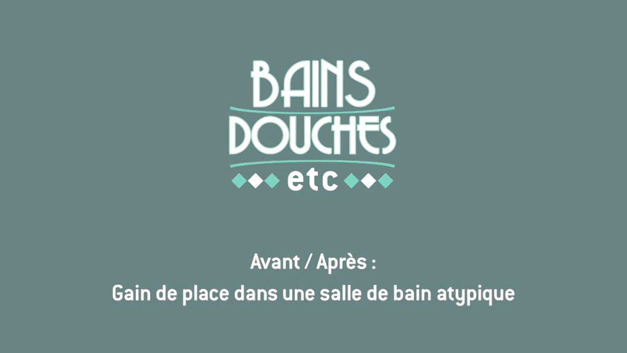 Avant / Apr&egrave;s : Gain de place dans une salle de douche atypique