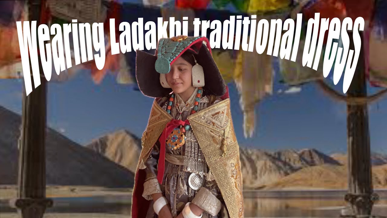 Wearing Ladakhi traditional dress 😊 #ladakhidress #ladakhivloger