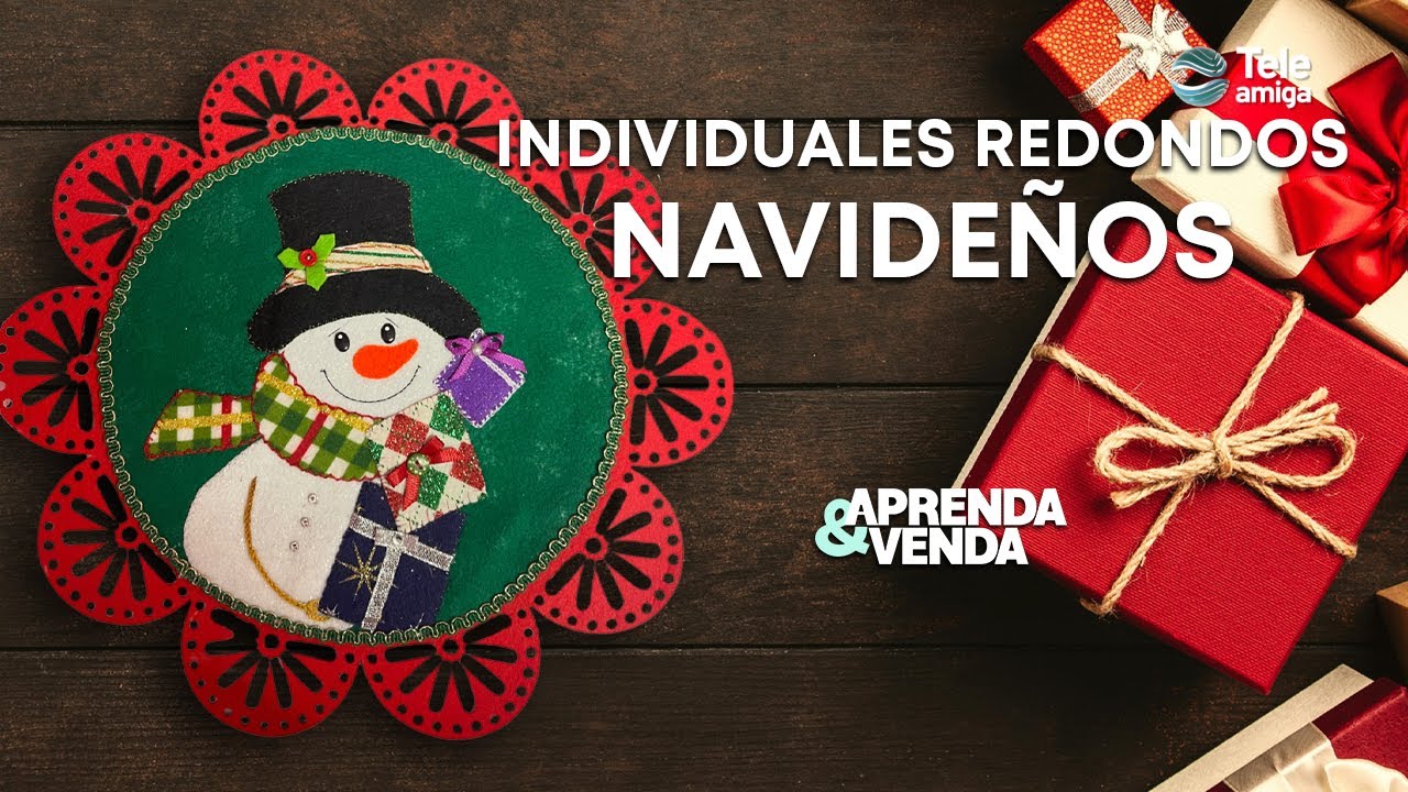 INDIVIDUALES NAVIDEÑOS  REDONDOS en Aprenda y Venda - Teleamiga