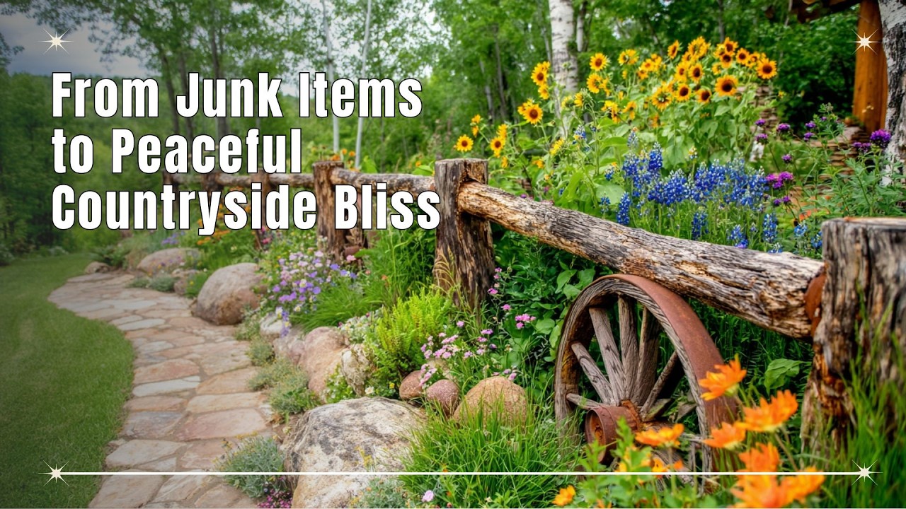 ♻️ Reused Ranch Yard Assets 🌸 From Junk Items to Peaceful Countryside Bliss