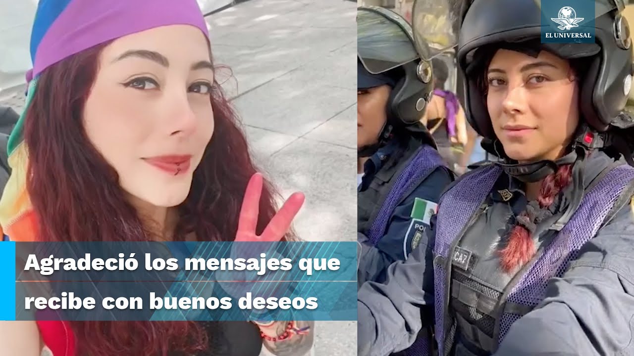 Joven policía que se hizo viral tras la marcha del 8M aparece en redes