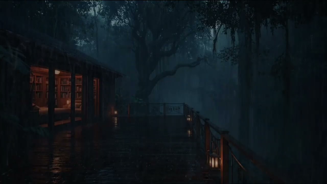Cozy Cabin in the Rain 🌧️ Mountain Storm Ambience for Insomnia