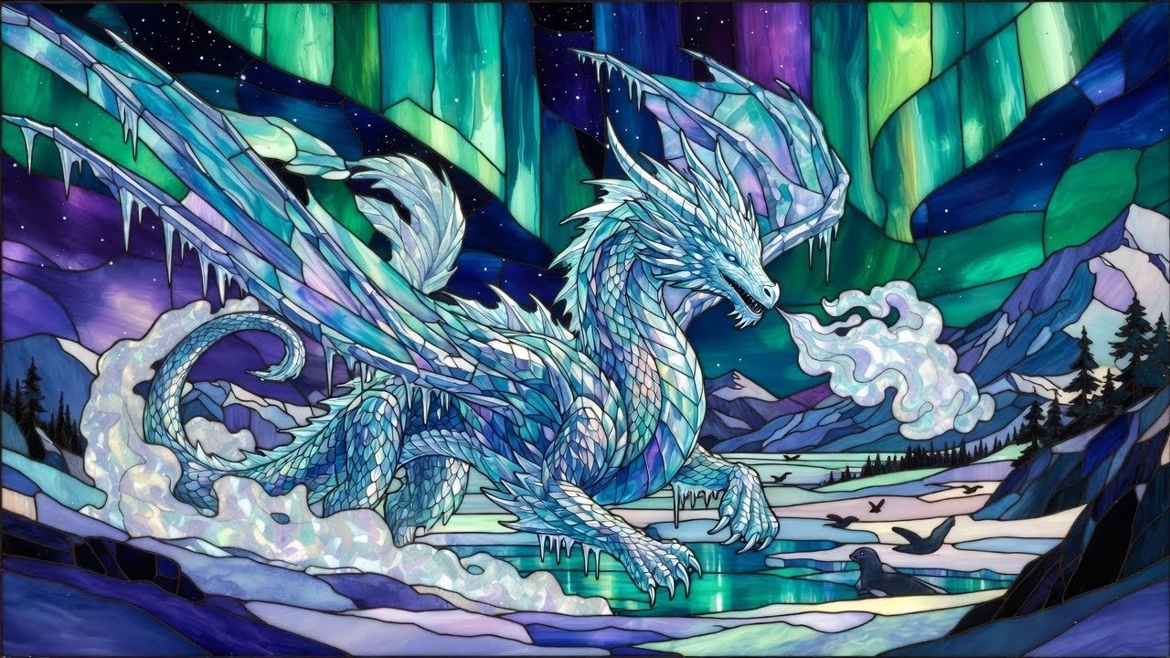 1 Hour Neoclassical Prayer Journey | Biblical Dragon Visions in Stained Glass | Relax, Sleep, Study