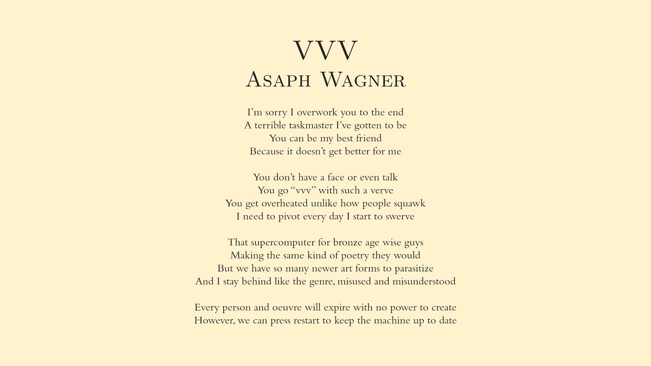 VVV - Asaph Wagner