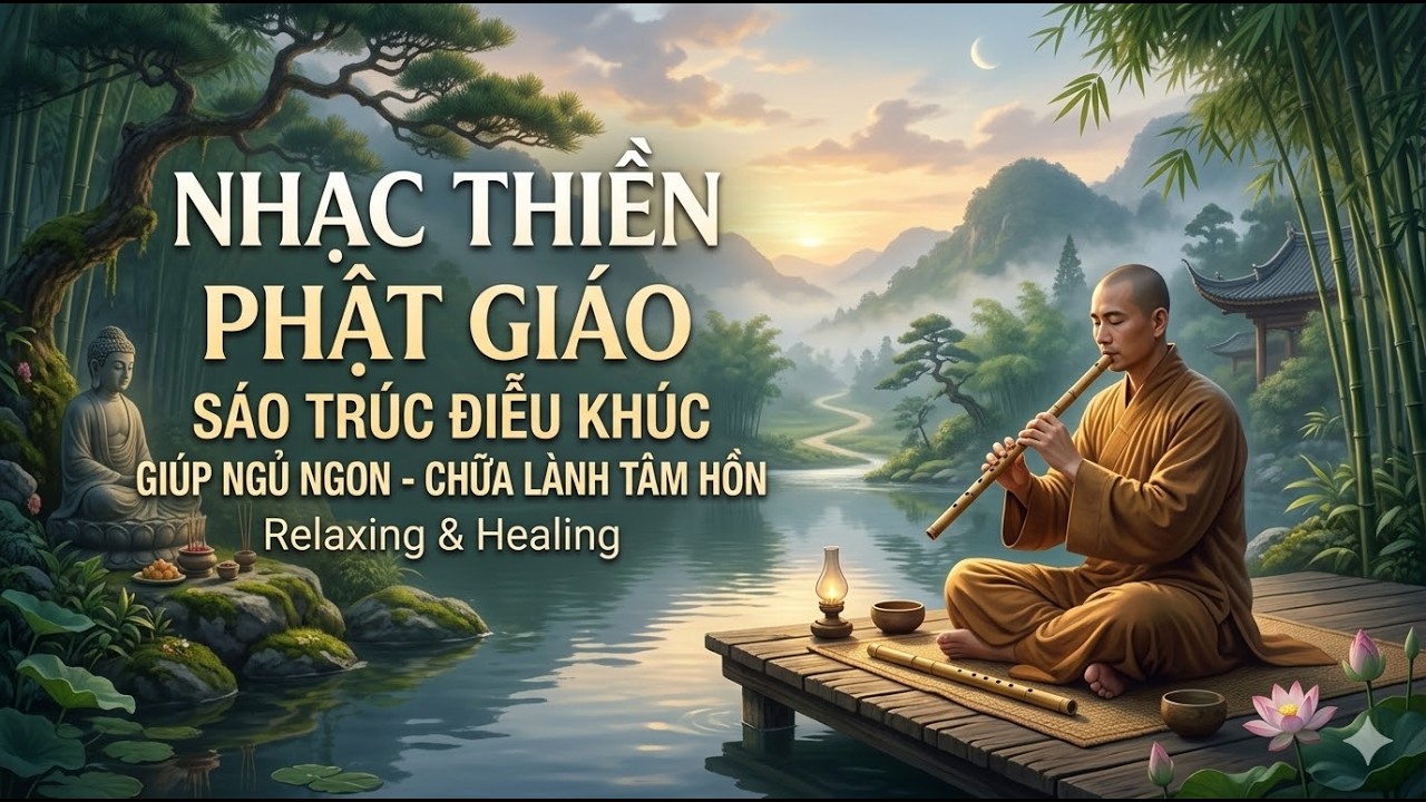 Nhạc Thiền Phật Giáo Sáo Trúc dễ ngủ chữa lành tâm hồn - Thiền Định 🙏 Giúp Tâm An – Trí Sáng