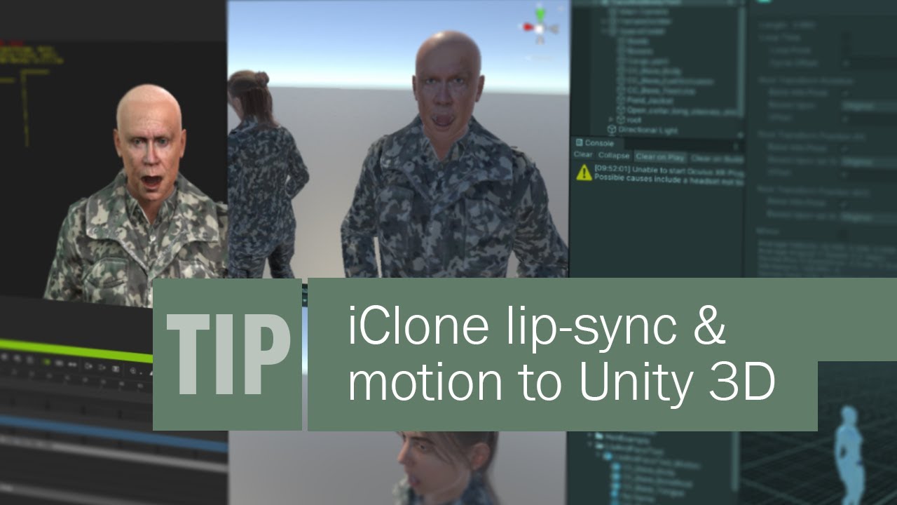 iClone Lip-Sync & Motion to Unity 3D