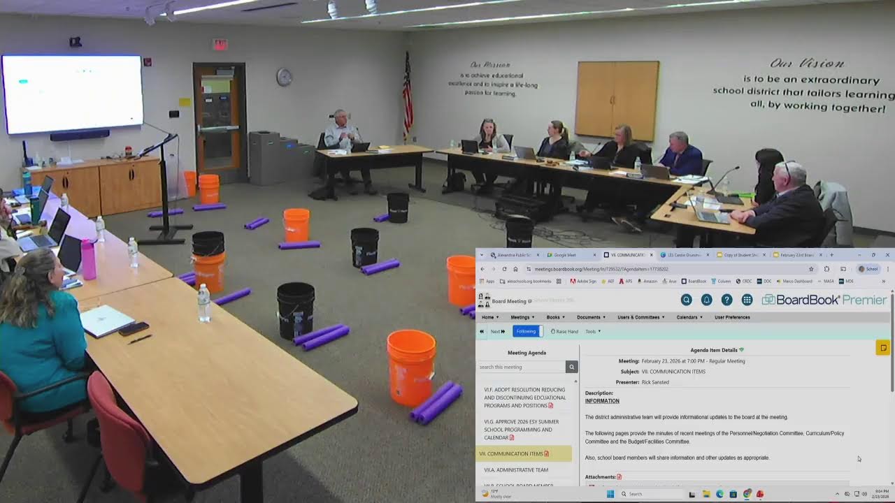 February 23, 2026 Regular Board Meeting
