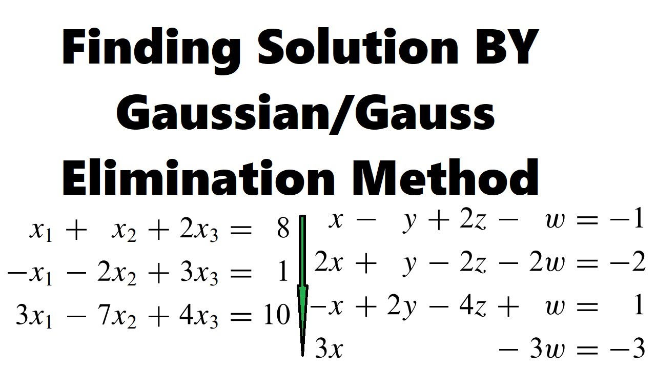 Gauss or gaussian elimination method to solve system of equations || Urdu Hindi