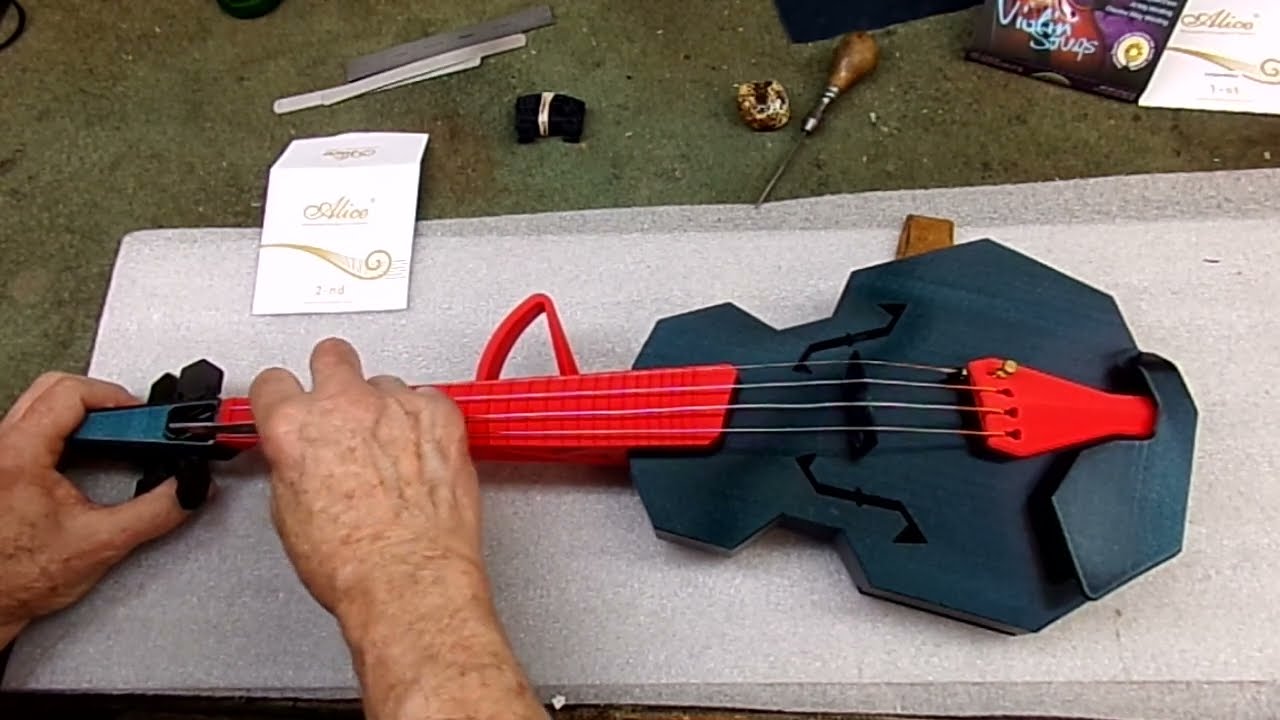 3D printed violin setup