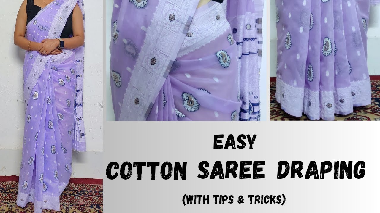 How to wear cotton saree perfectly |कॉटन साड़ी कैसे पहने |Easy Saree Draping