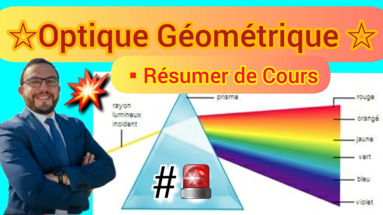 Optique géométrique résumer général de cours live 1 📚🚨