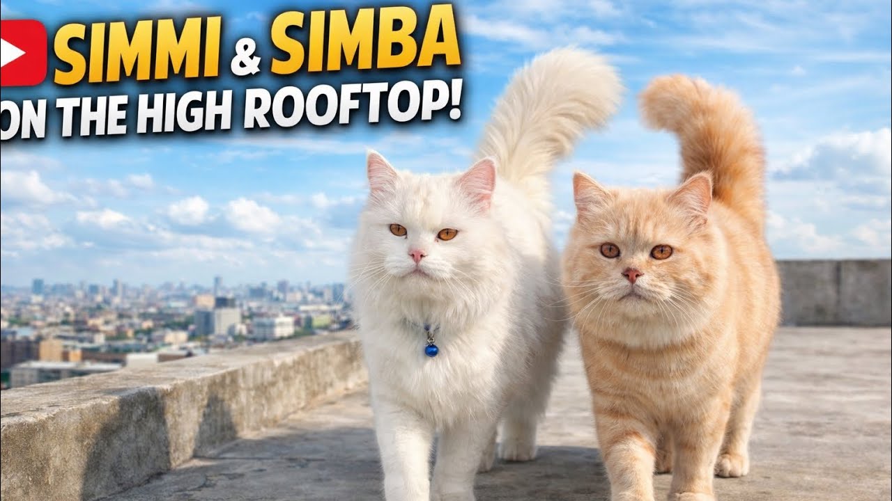 Simba aur  Simmi dono dusro ke roof par gye Saath me.👀👀..  @simmi.simba_00 #cat #catvideos #videos 