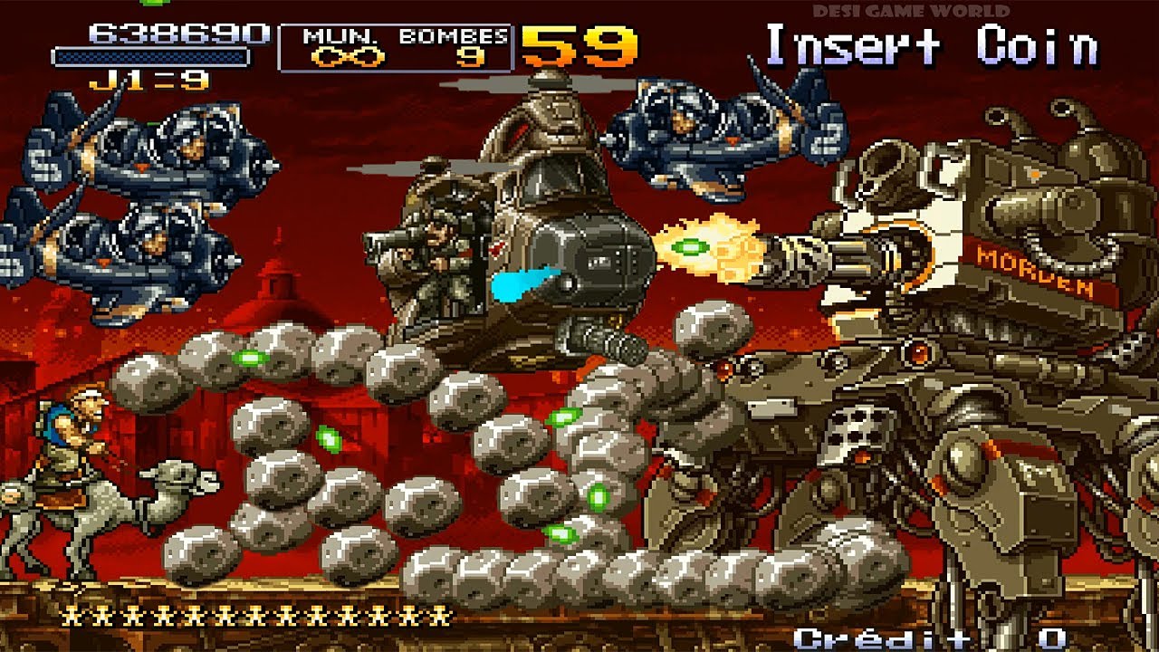 Metal Slug X - Ultra Remix Enhance Enemy Magic Point 2.0 Gameplay
