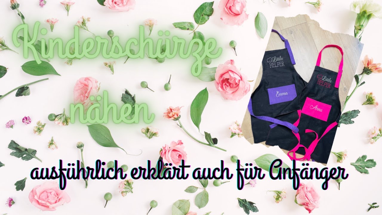 Kinderschürze nähen, für Anfänger, ausführlich erklärt