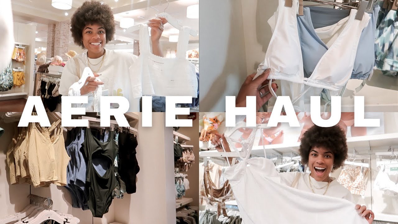 aerie shop with me + try on haul | summer outfits 2022