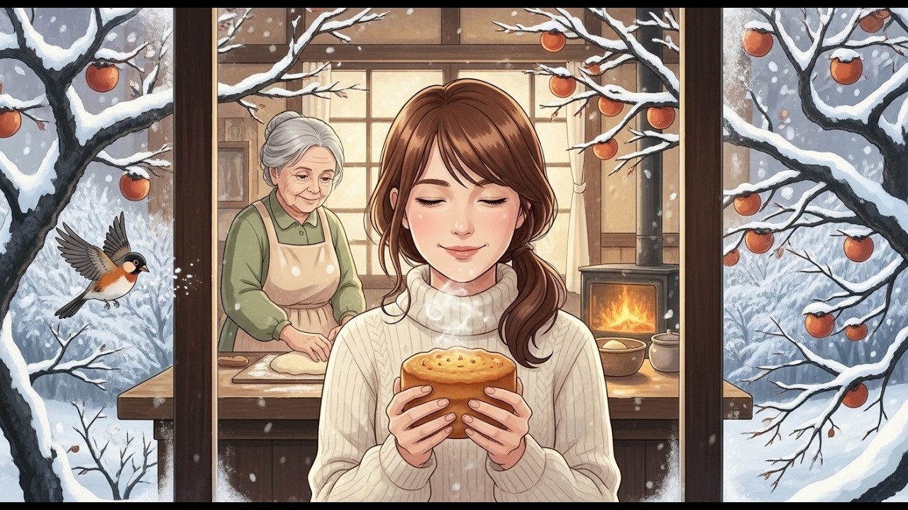 Snow clings to the branches | Baking sweet potato cakes, warmth seeping into quiet bones | Cozy ASMR