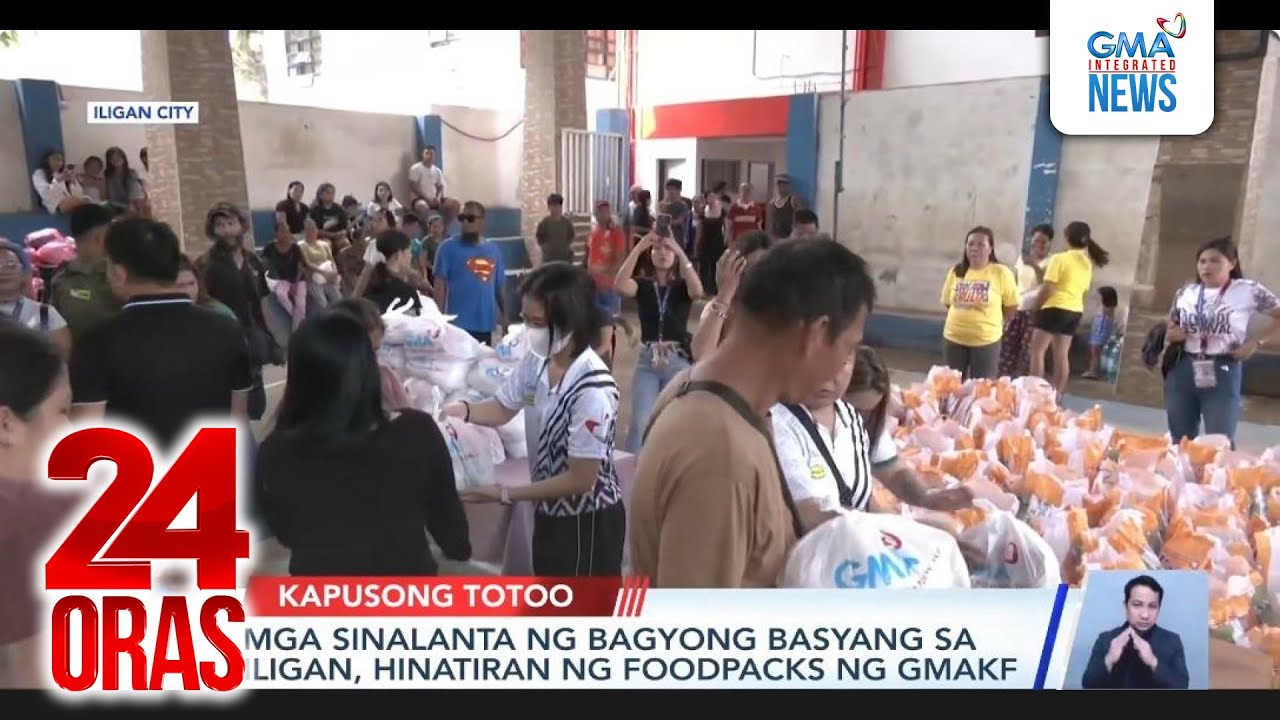 Mga sinalanta ng Bagyong Basyang sa Iligan, hinatiran ng foodpacks ng GMAKF | 24 Oras