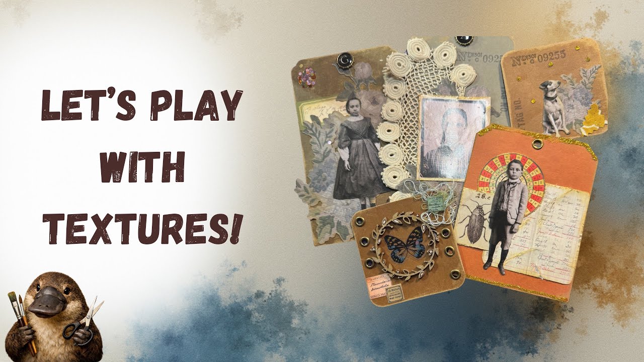 Let’s Play with Textures! #craftwithme #artjournal #junkjournal #junkjournaling 