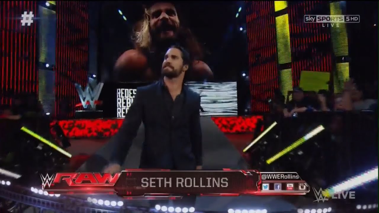 Seth Rollins Returns To RAW! 23rd May 2016 (Entrance)