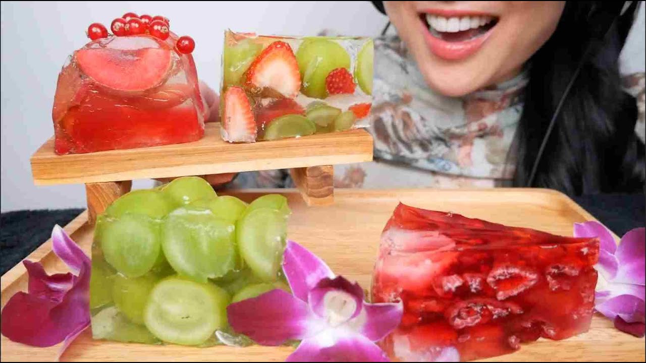 FRUIT JELLO (ASMR EATING SOUNDS) NO TALKING | SAS-ASMR